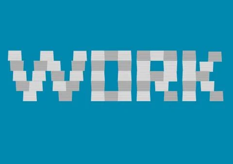 Paperwork Creative Conceptual Vector illustration Stock Illustration