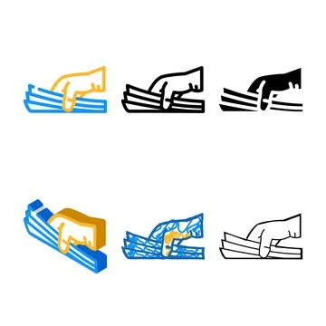 Paperwork document mix color icon vector Stock Illustration