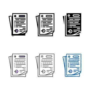 Paperwork document mix color icon vector Stock Illustration