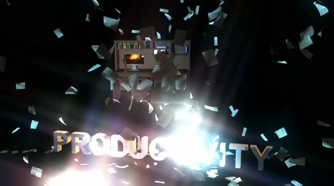 Paperwork Explosion, Smashing Productivity: 4k Stock Footage 46182011