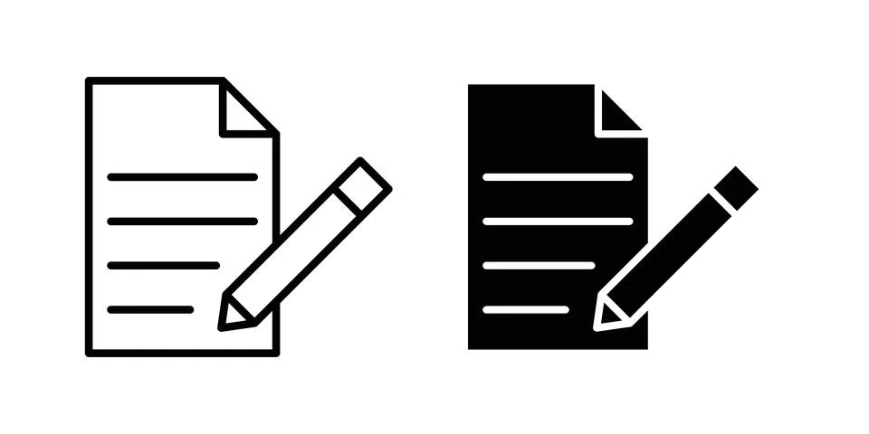 Paperwork icon Illustration set. Vector Eps10 for apps Stock Illustration