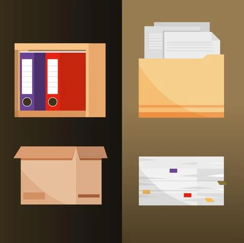 Paperwork icon set イラスト素材