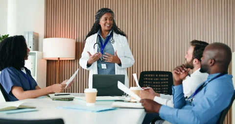 Paperwork, manager or doctors writing in boardroom, admin or operational Stock Footage 326455183