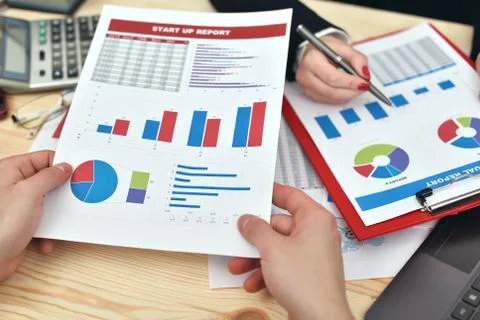 Paperwork at meeting Stock-Fotos