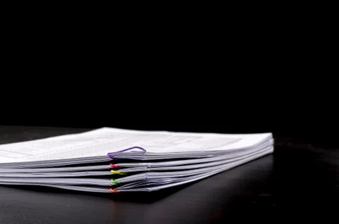 Paperwork on office desk Stock Photos