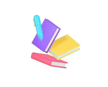 Paperwork planning productivity diary writing notes 3d icon realistic vecto.. 스톡 일러스트