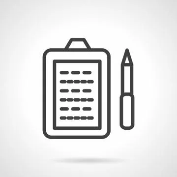 Paperwork simple line vector icon Stock Illustration