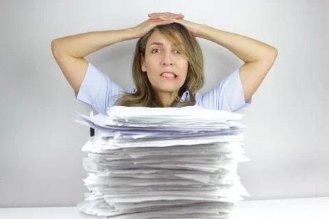 Paperwork stress Stock Photos