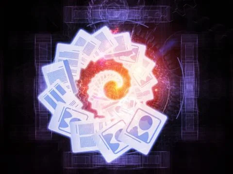 Paperwork vortex 스톡 일러스트