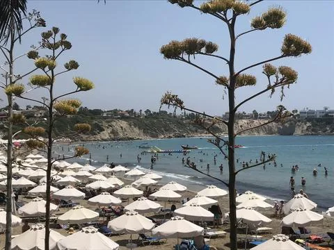 Paphos beach Cyprus Stock Photos