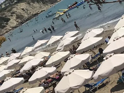 Paphos beach Cyprus Stock Photos