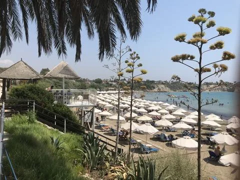Paphos beach Cyprus Stock Photos