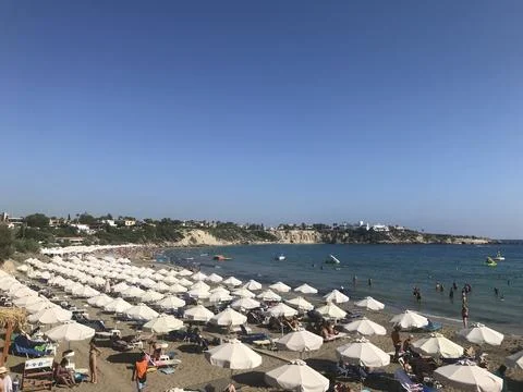 Paphos beach Cyprus Stock Photos