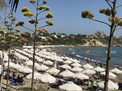 Paphos beach Stock Photos