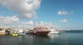 Paphos landing stage for yachts and ships, Cyprus HD Footage