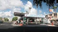 Paphos Transport Organisation main busstop in city near Harbour. Cyprus HD Footage