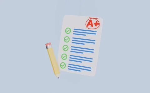 Papper Exam result icon, Office supplies, School, university or college, St.. Stock Illustration