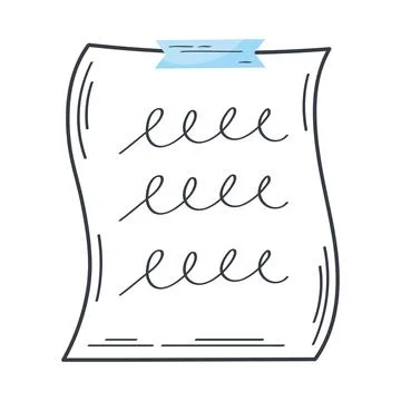 Papper note sketch Stock Illustration