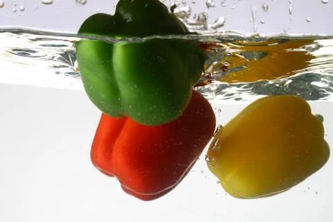 Paprica splash Foto stock