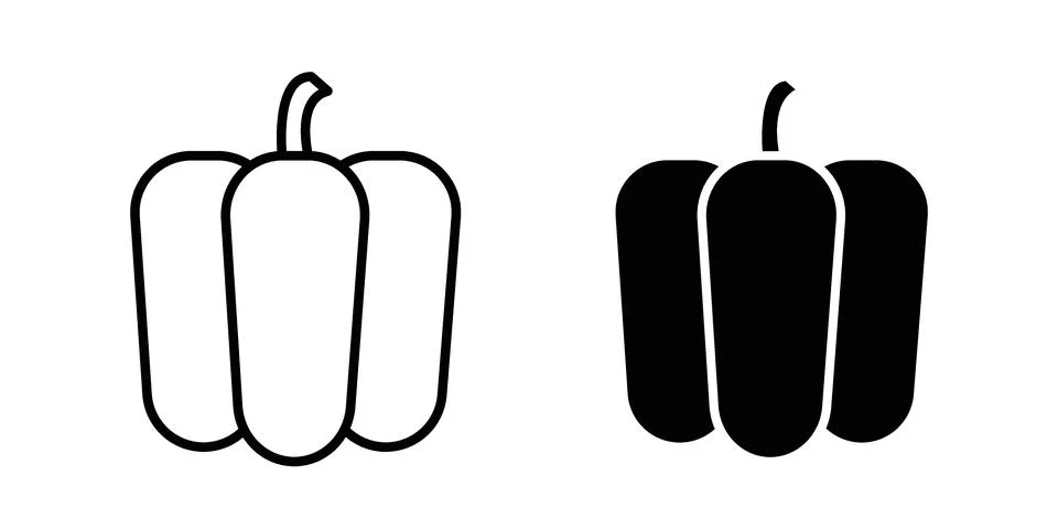 Paprika icon bundle for website design projects Stock Illustration
