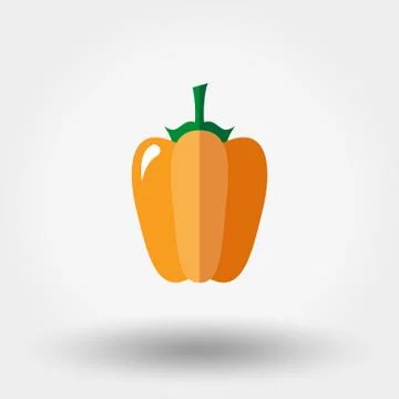 Paprika icon. Flat Stock Illustration
