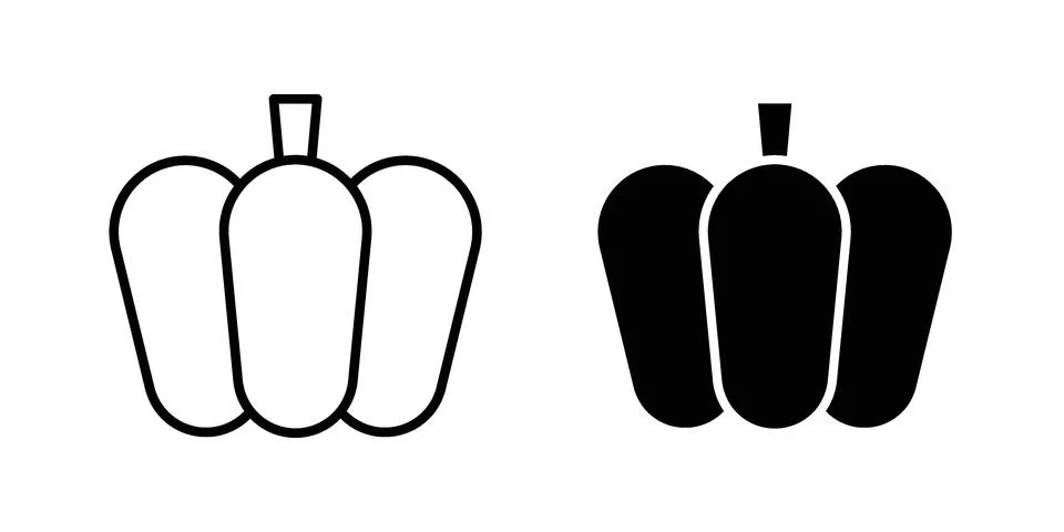 Paprika icon for web projects Stock Illustration