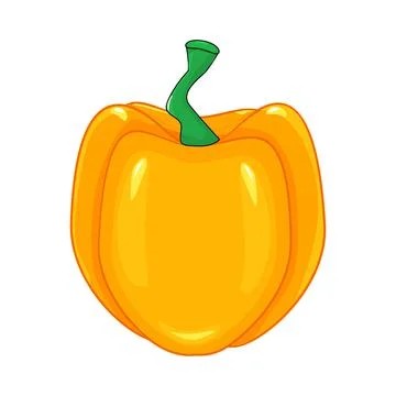 Paprika isolated on white background. Stock Illustration