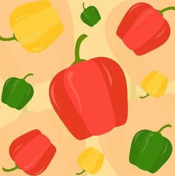Paprika Pattern Background Vector Stock Illustration