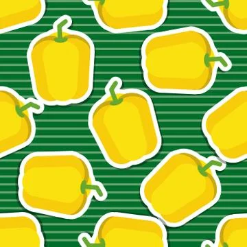 Paprika pattern. seamless texture with ripe sweet pepper Stock Illustration