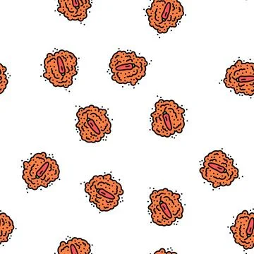 Paprika pepper vector seamless pattern Stock Illustration