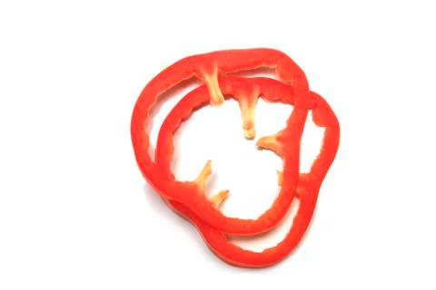 Paprika slice isolated Stock Photos