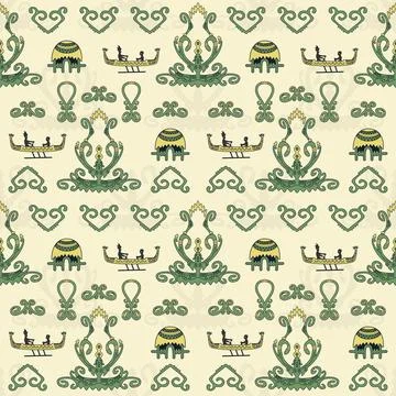 Papua element ethnic batik pattern Stock Illustration