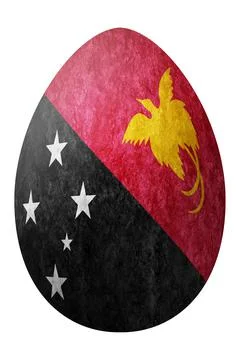 Papua New Guinea Easter Egg, National flag egg Stock Illustration