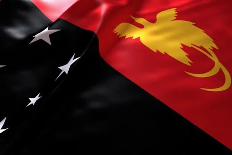 Papua New Guinea flag background Stock Illustration