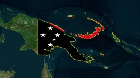Papua New Guinea Flag Stock Footage 307471969