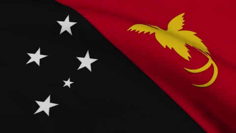 Papua New Guinea Flag Loop Background Stock Footage 250532888
