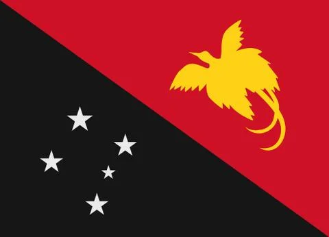 Papua new guinea flag vector イラスト素材