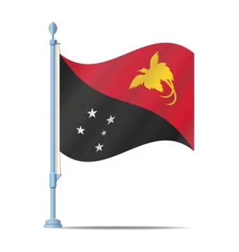 Papua new guinea flag vector Stock Illustration
