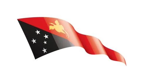 Papua New Guinea flag, vector illustration on a white background 스톡 일러스트