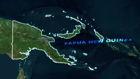 Papua New Guinea Map Animation Stock Footage 273876276