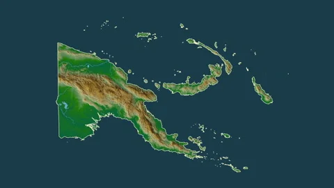 Papua New Guinea map - cartoon. Regions.... | Stock Video | Pond5