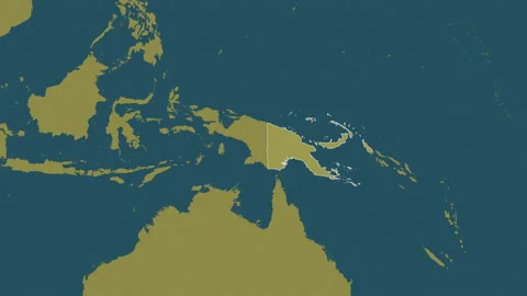 Papua New Guinea map - glide. Border. Pattern. Stock Footage 149283737