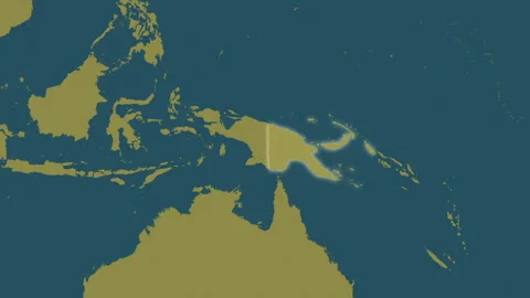 Papua New Guinea map - glide. Glow. Pattern. Stock Footage 177937081