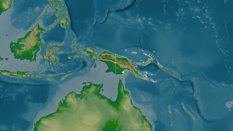 Papua New Guinea map - glide. Border. Ph... | Stock Video | Pond5