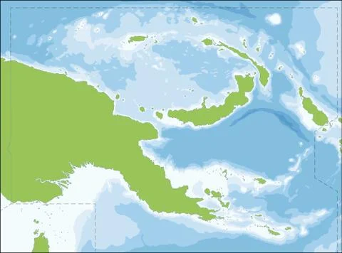 Papua New Guinea map Stock Illustration
