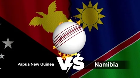 Papua New Guinea vs Namibia 4K Animated Cricket Intro Stock Footage 312159031