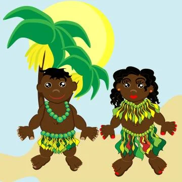 Papuans Stock Illustration