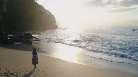 Papuma Beach East Java Jember Bondowoso Stock Footage 203638859