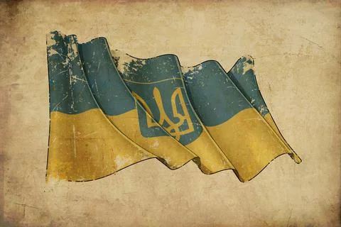 Papyrus Background  Flag of the State of Ukraine Stock Illustration