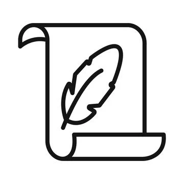 Papyrus icon mark in filled style Stock Illustration